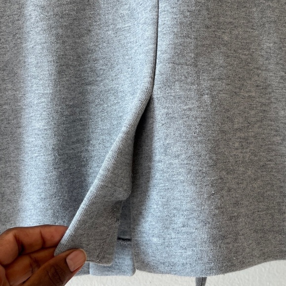 J Crew Sweater Gray Open Front Blazer Cardigan Classic Knit Size XS Oversized - Picture 5 of 10